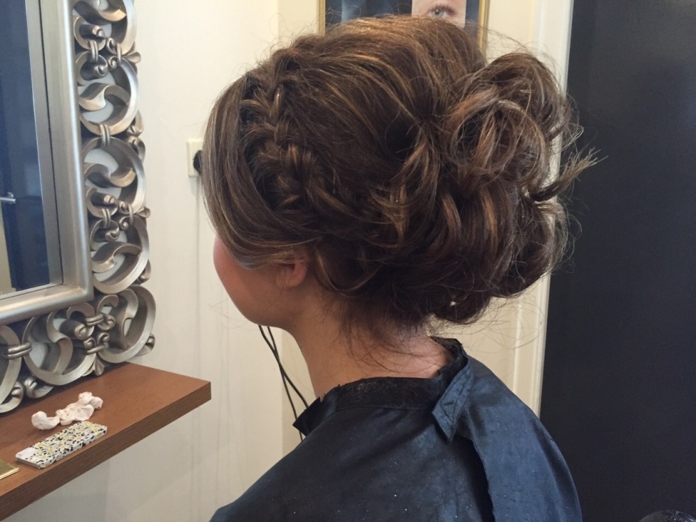 Textured bridal up-do